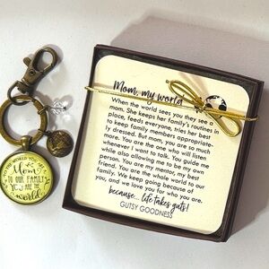 Best Mom Sentimental Keychain with Heartfelt Message - New
